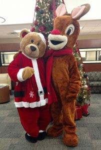 Rudolph and a Santa Bear