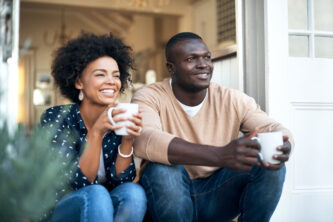 Cropped shot of a happy young couple spending time together outside