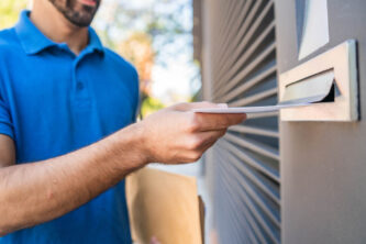 Man delivering mail.